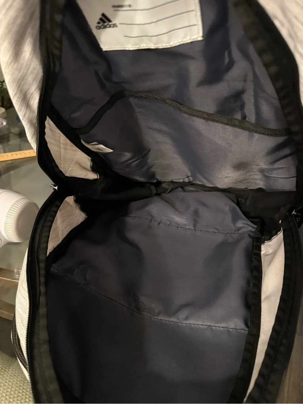 adidas White and Black Two-Tone Everyday Backpack